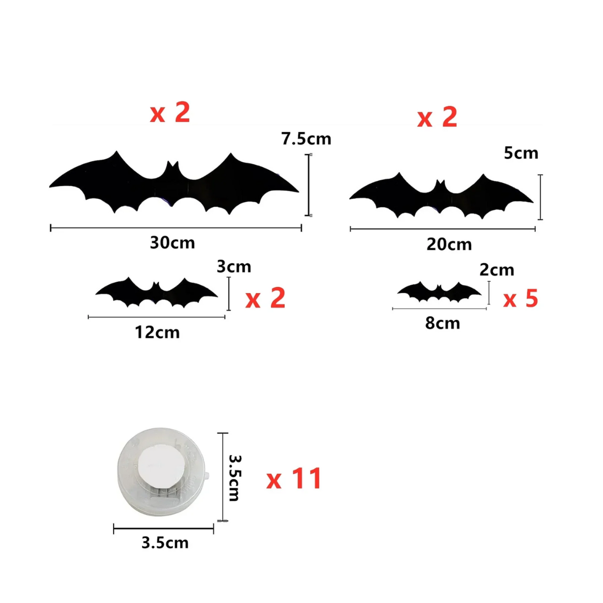 HALLOWEEN LED BATS DECOR KIT
