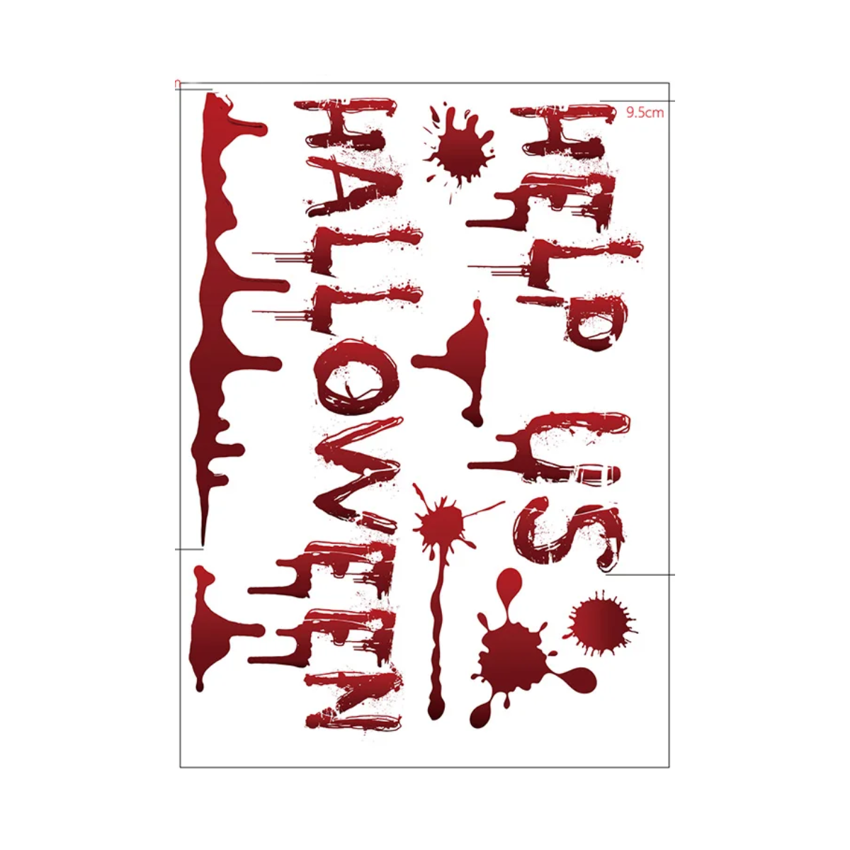 WALL BLOODY HANDPRINT STICKERS HALLOWEEN