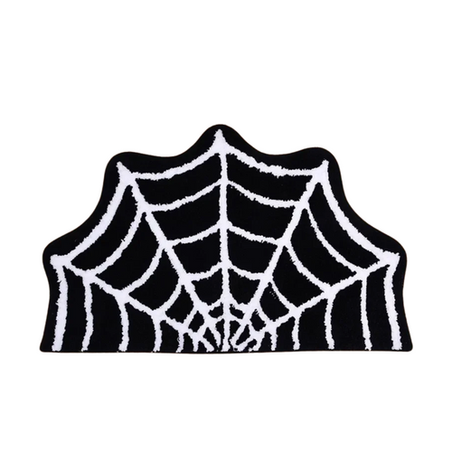 BLACK SPIDER WEB CARPET