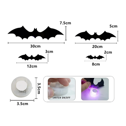 HALLOWEEN LED BATS DECOR KIT