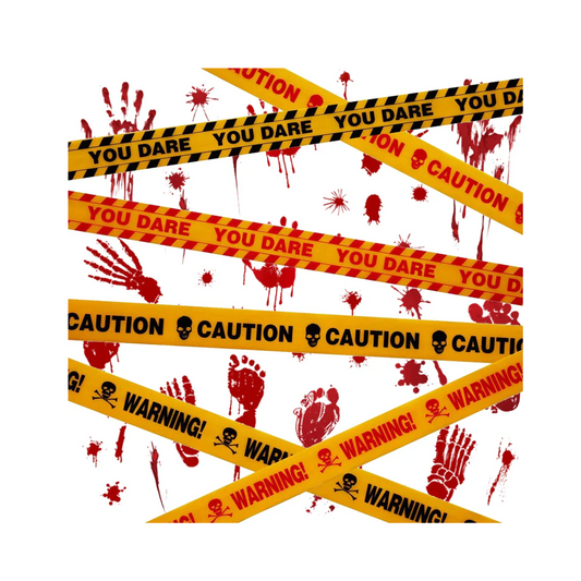 HORROR WARNING TAPE DECOR
