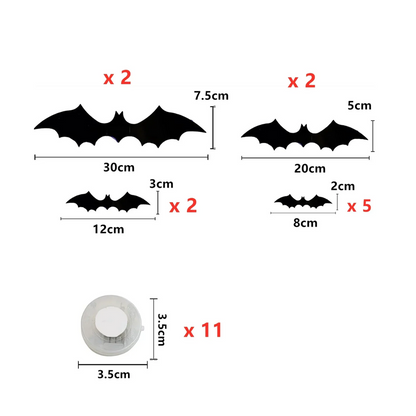 HALLOWEEN LED BATS DECOR KIT