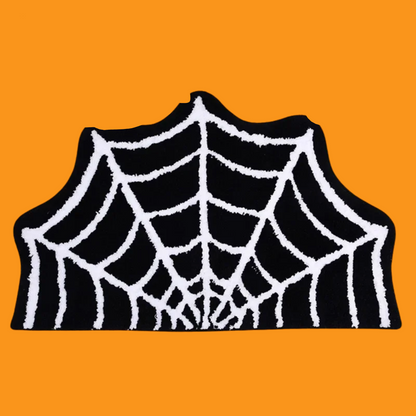 BLACK SPIDER WEB CARPET
