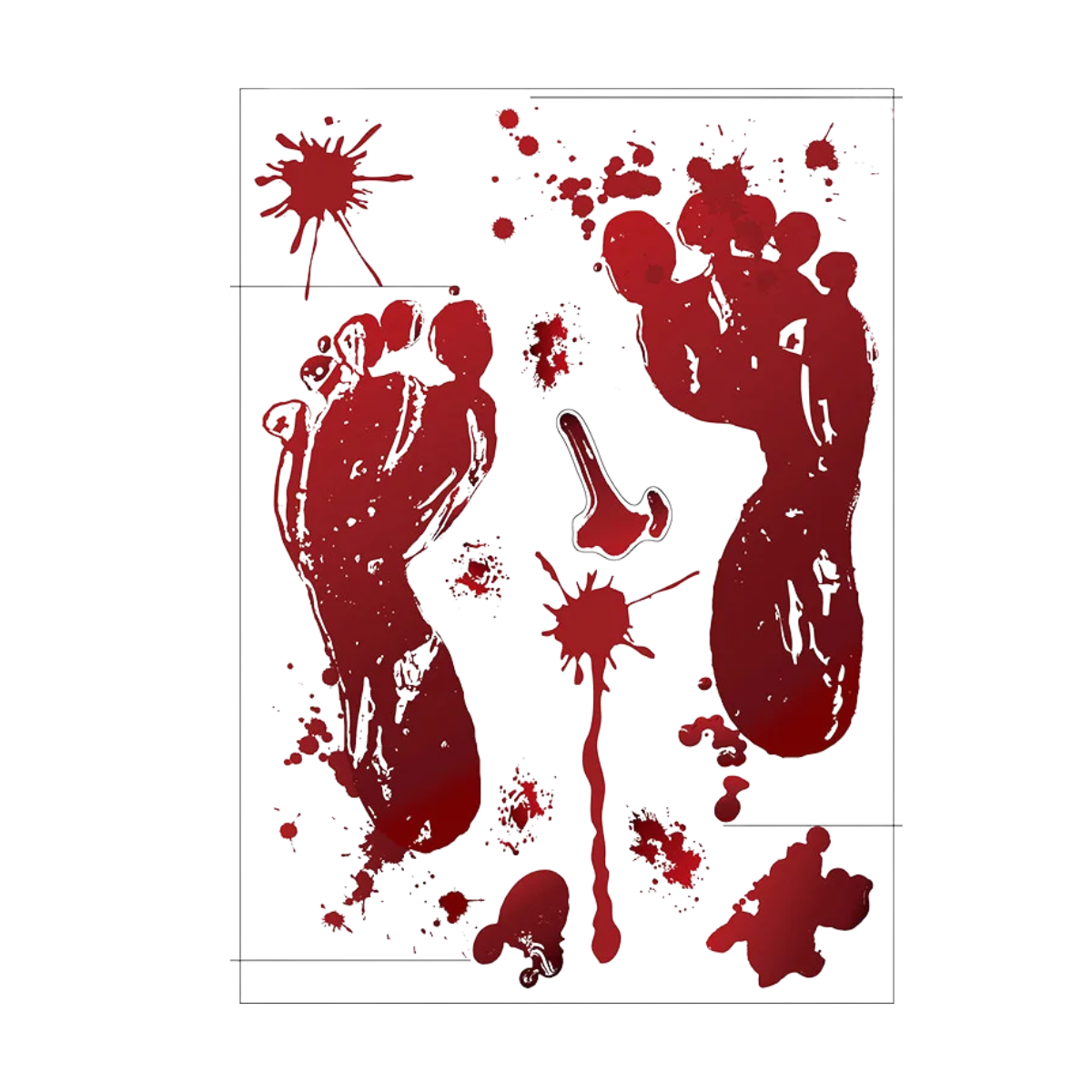 WALL BLOODY HANDPRINT STICKERS HALLOWEEN