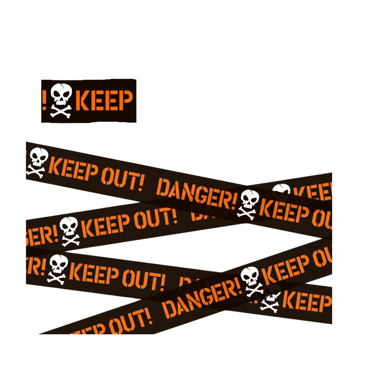 HORROR WARNING TAPE DECOR