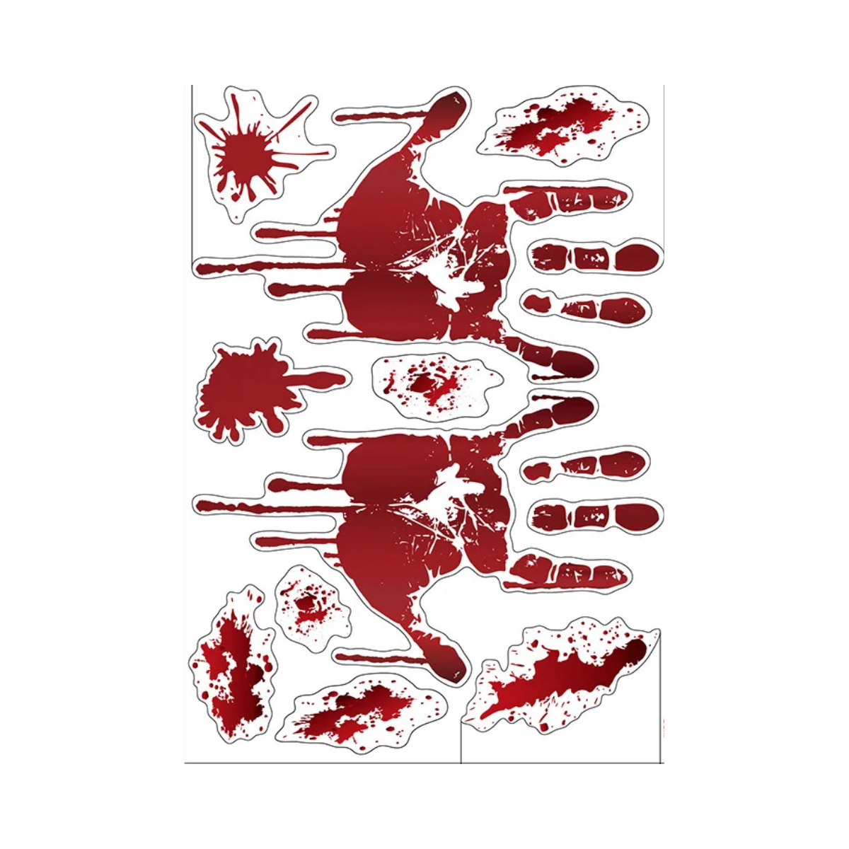 WALL BLOODY HANDPRINT STICKERS HALLOWEEN