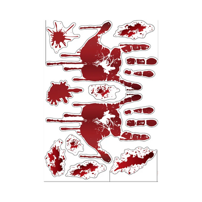 WALL BLOODY HANDPRINT STICKERS HALLOWEEN