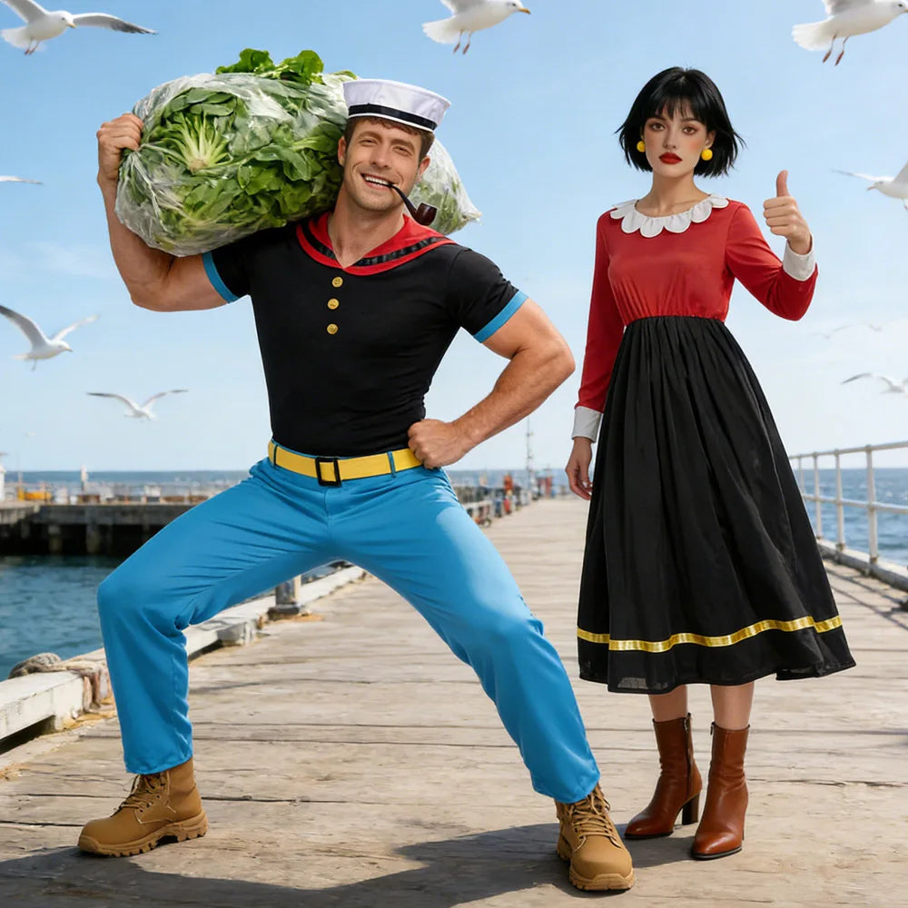 Couple Popeye Olive Oyl Costume