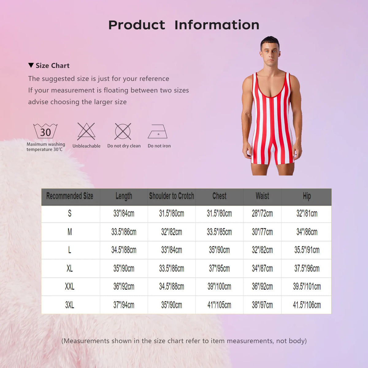 Striped Wrestling Bodybuilding Costume