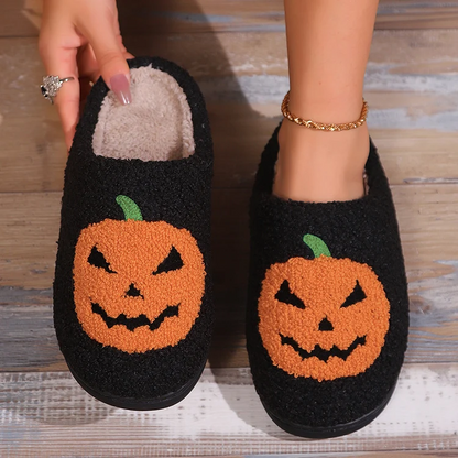 SLIPPERS SMILE PUMPKIN