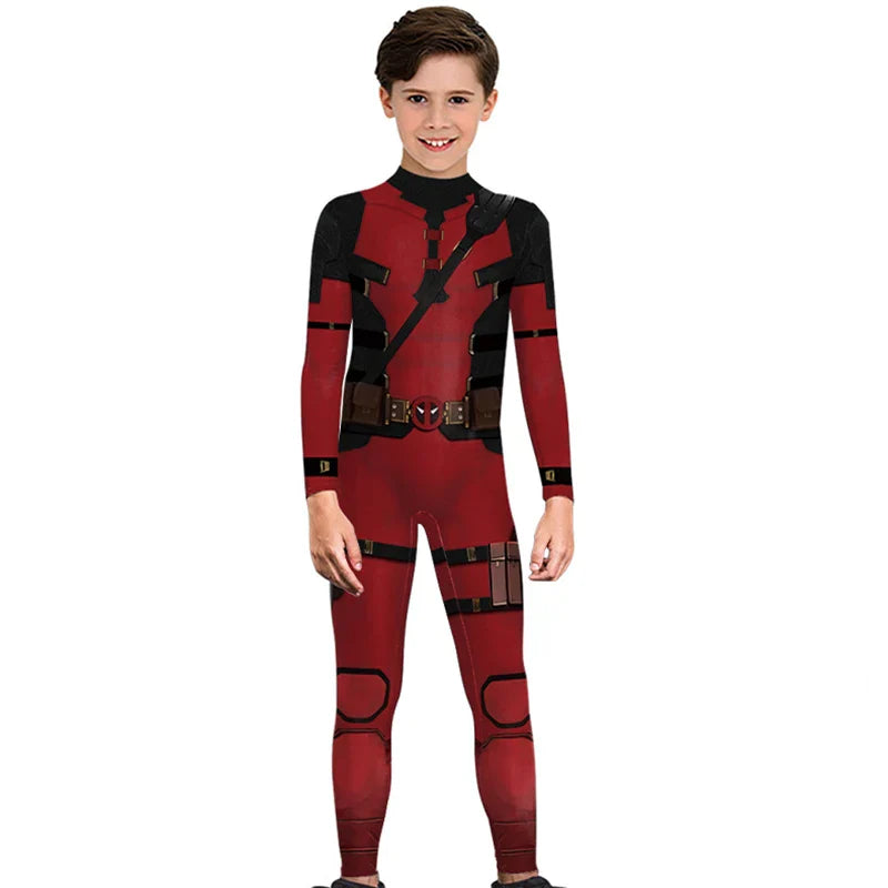 KIDS DEADPOOL JUMPSUIT COSTUME